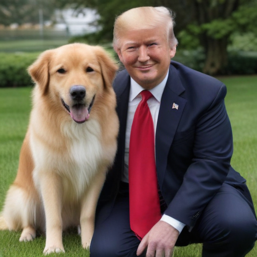 trump with dog
