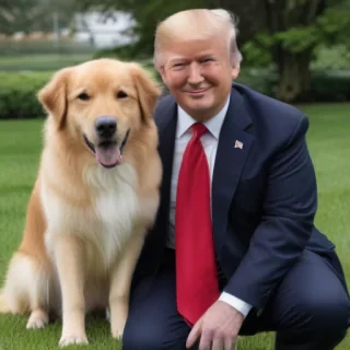 trump with dog